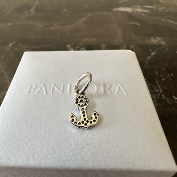 Pandora Anchor Dangle Charm 925 Ale Silver with CZ Gift Box #221 - Picture 6 of 8